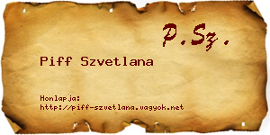 Piff Szvetlana névjegykártya